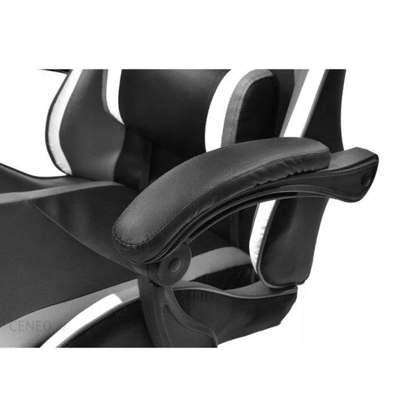 Gamestoel ergonomisch zwart & grijs ECO-leer bureaustoel