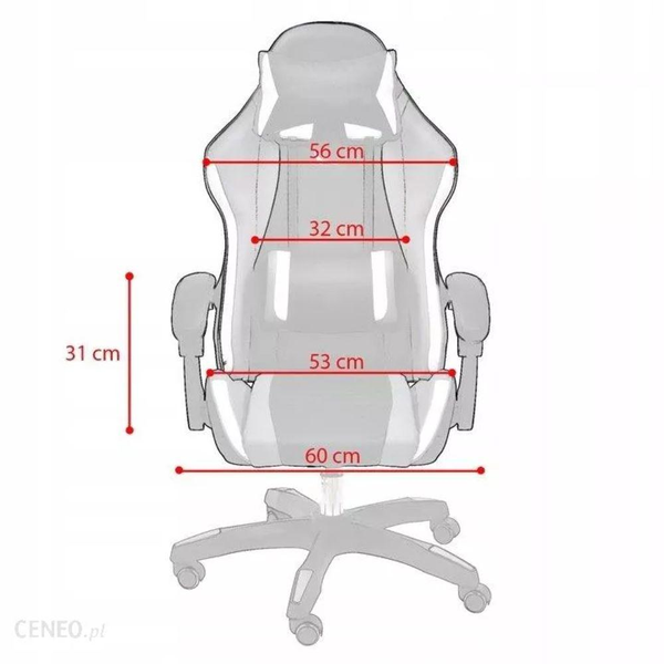 Gamestoel ergonomisch zwart & grijs ECO-leer bureaustoel