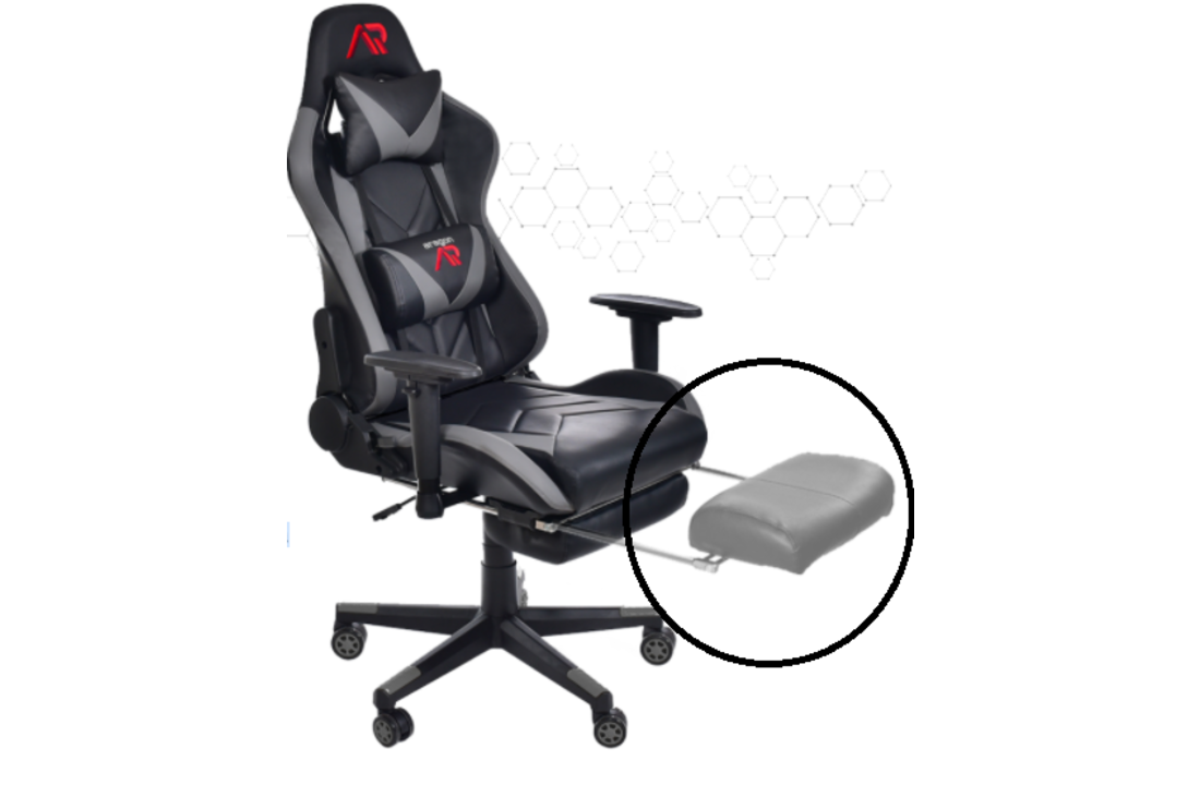 Gamestoel ergonomisch Rood & zwart ECO-leer bureaustoel