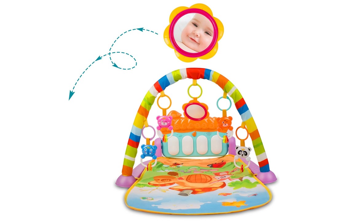 Babygym - Speelkleed baby - met piano - paddenstoel