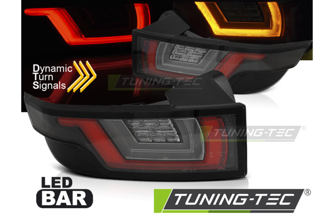 Achterlichten LAND ROVER RANGE ROVER EVOQUE 11-18 ROOD HELDER ZWART LED