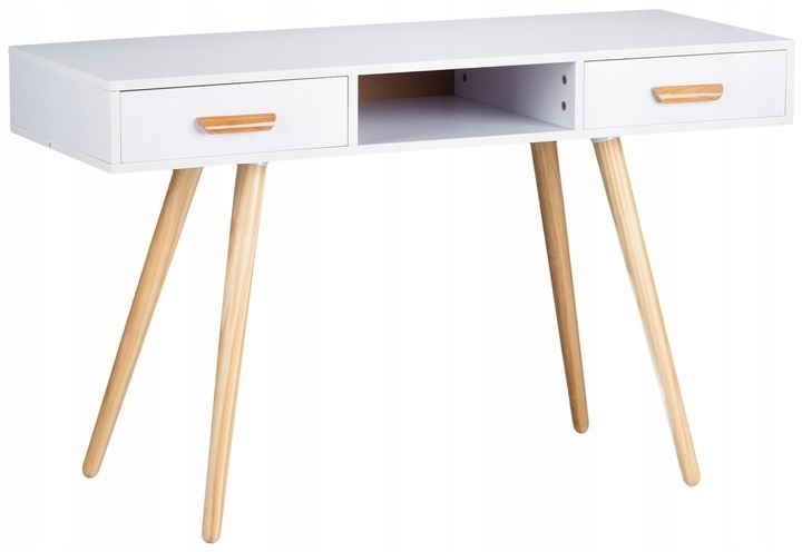 Bureau - sidetable - met 2 lades - 120x45x75 cm - wit