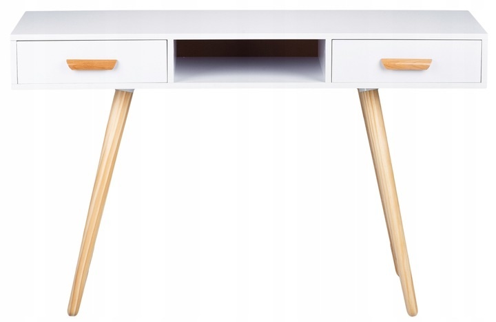 Bureau - sidetable - met 2 lades - 120x45x75 cm - wit
