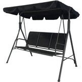 Schommelbank 3-persoons - grijs - 180 x 100 x 170 cm