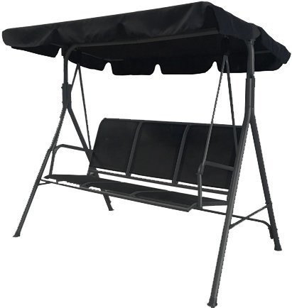 Schommelbank 3-persoons - grijs - 180 x 100 x 170 cm