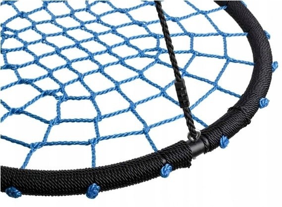 Nestschommel - 100 cm - open gevlochten - blauw - tot 150 kg