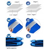 Trampoline rand - 366-374 cm - blauw