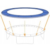 Trampoline rand - 366-374 cm - blauw