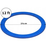Trampoline rand - 366-374 cm - blauw