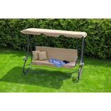 Schommelbank - 3-zits - beige - 230 x 127 x 172 cm