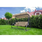 Schommelbank - 3-zits - beige - 230 x 127 x 172 cm