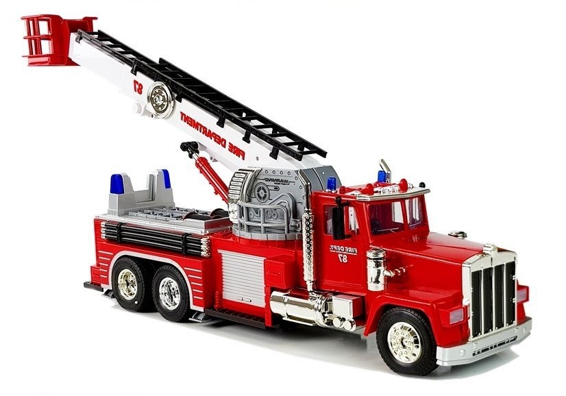 RC-brandweerauto met uitschuifbare ladder en sirene - 60 cm