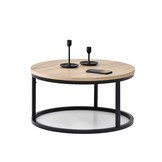 Salontafel rond - 60 cm - industrieel - hout