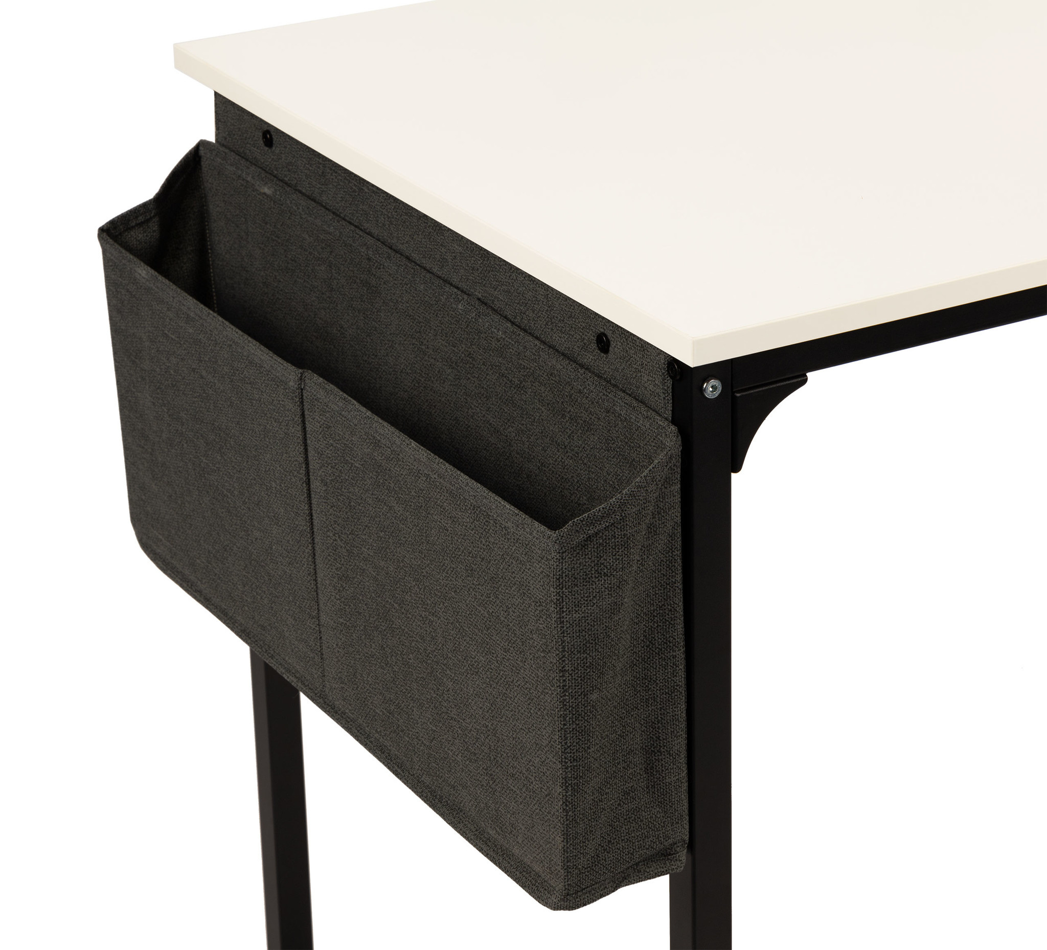 Bureau - met tijdschriften tas - 120 x 60 x 74 cm - wit