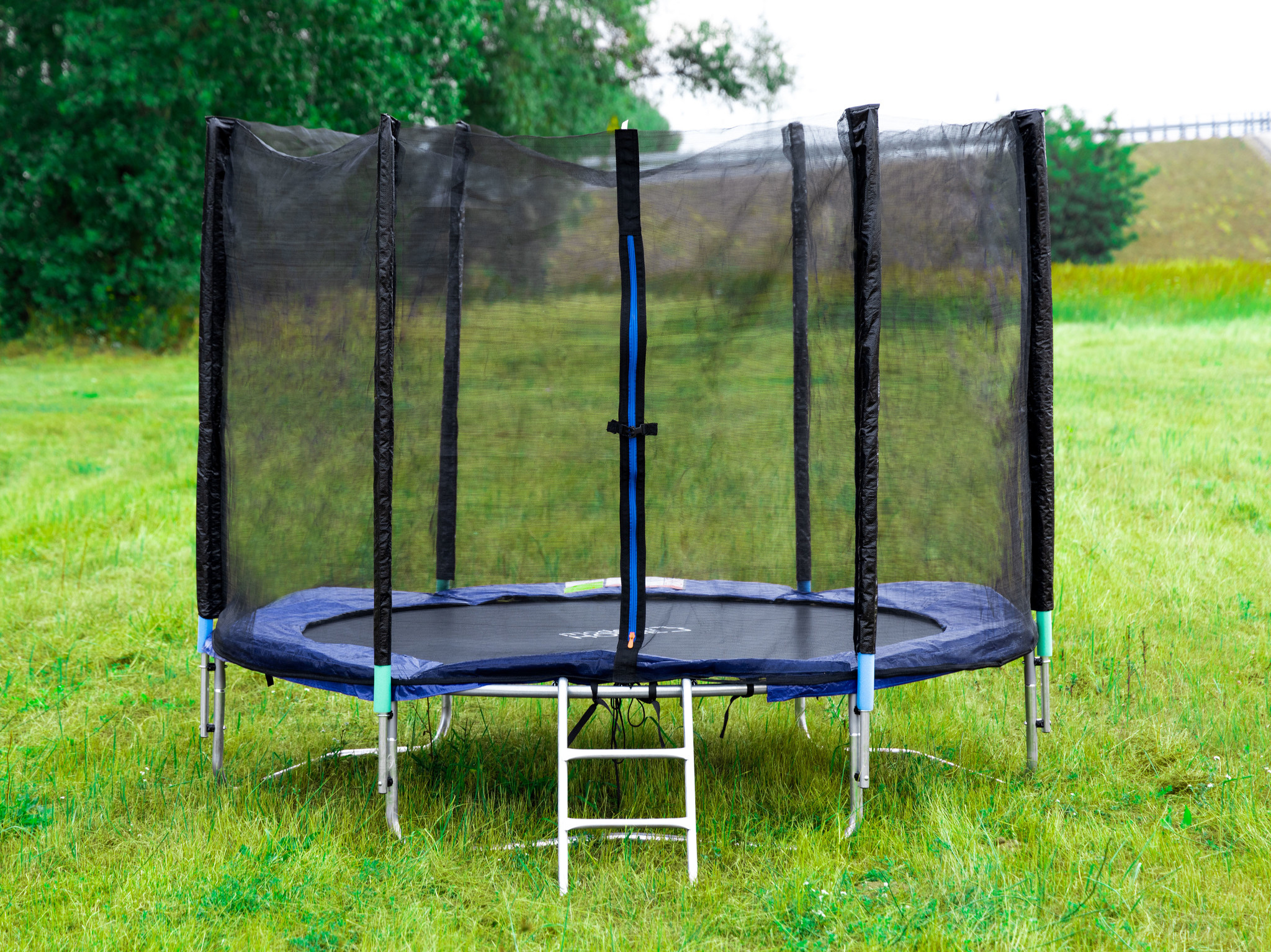 Trampoline blauw 305 cm - met net en ladder - tot 70 kg -