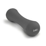 Dumbbells - Fitness gewichten - set 6 kg - neopreen - grijs