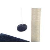 Krabpaal - 44x33x71 cm - met kattenhuis - grijs-blauw
