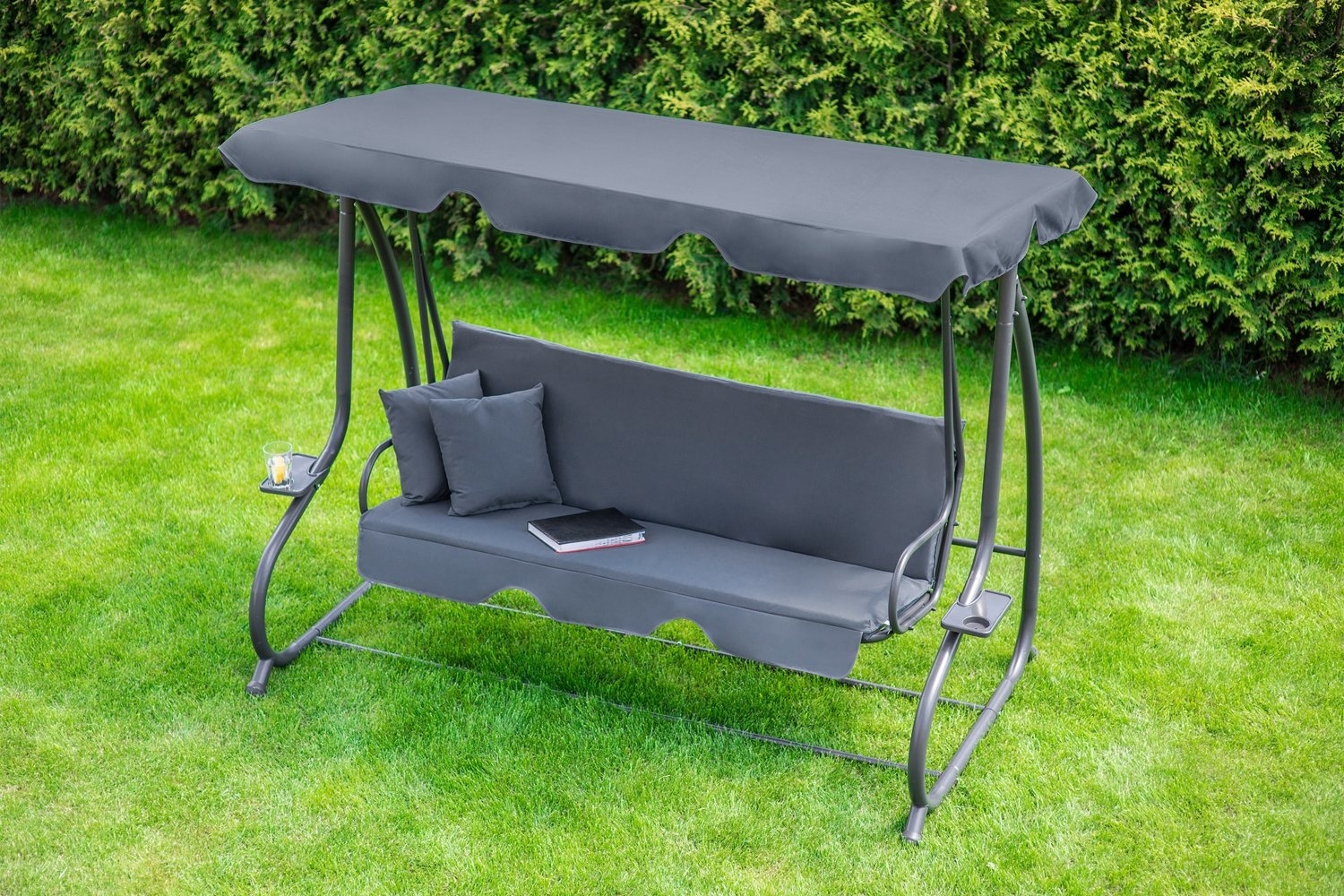 Schommelbank - 3-zits - grijs - 230 x 127 x 172 cm