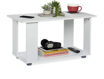 Salontafel wit - 80x40x45 cm - modern