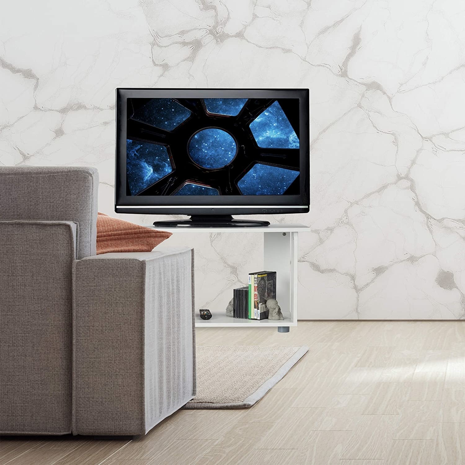 Salontafel wit - 80x40x45 cm - modern