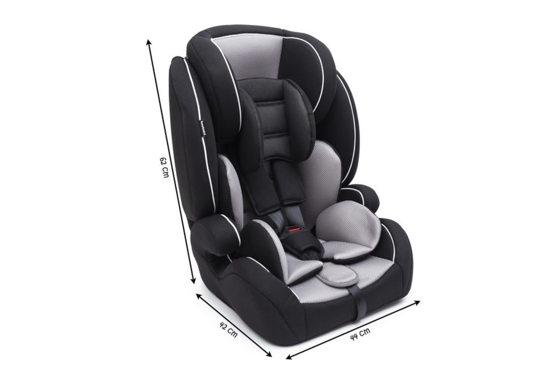 Autostoel kind met armleuningen 9 – 36 kg – Grijs