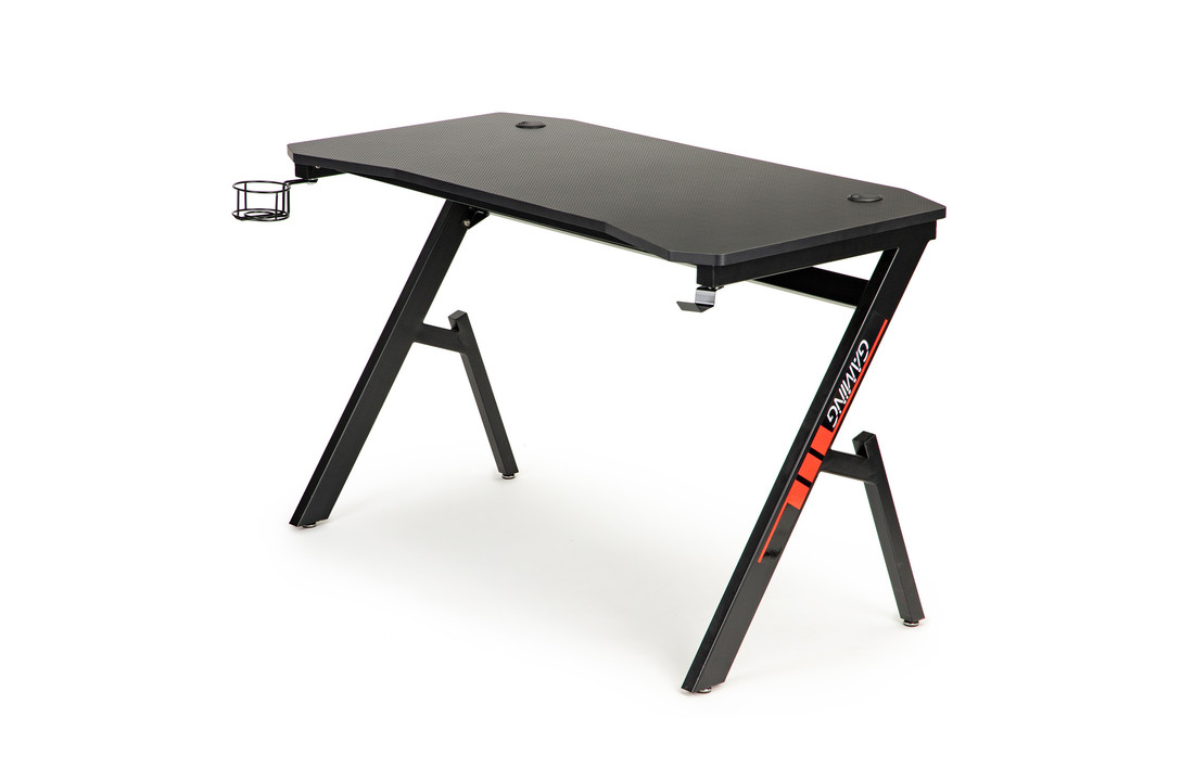 Game bureau - zwart - 120x58x75 cm - met cupholder