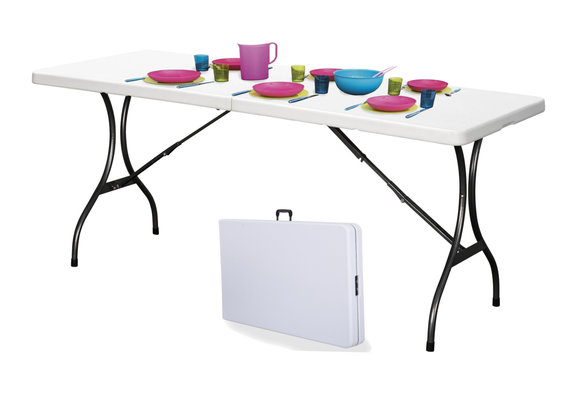Campingtafel - Klaptafel - 180x70x72 cm - wit