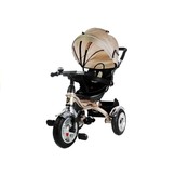 Driewieler - fiets - met duwstang en zonnekap - crème