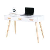 Bureau - sidetable - met 3 lades - 120x45x75 cm - wit