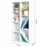Boekenkast - Vakkenkast - wit - 7 schappen - 50x24x106 cm