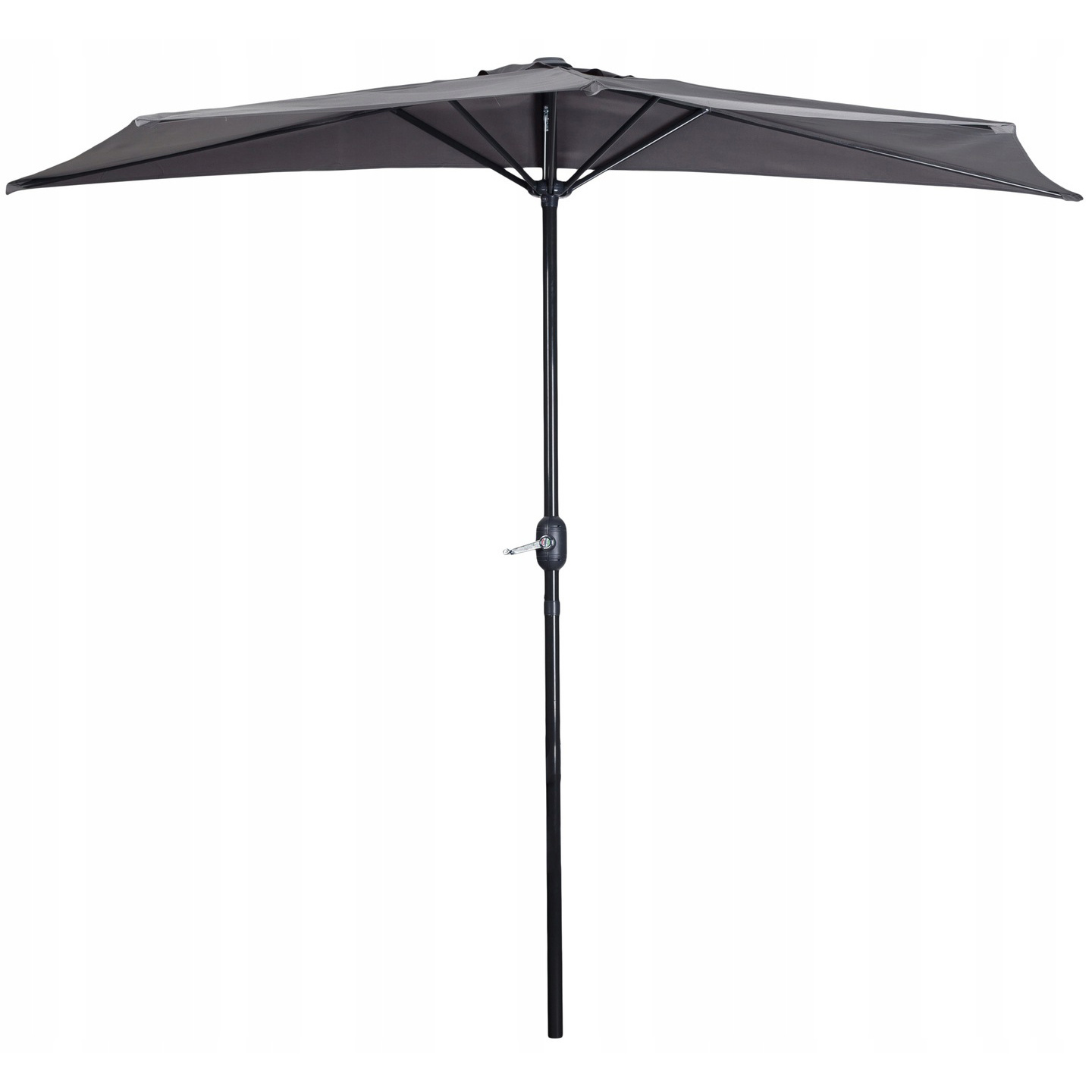 Balkonparasol – parasol halfrond - ø 270 cm - antraciet
