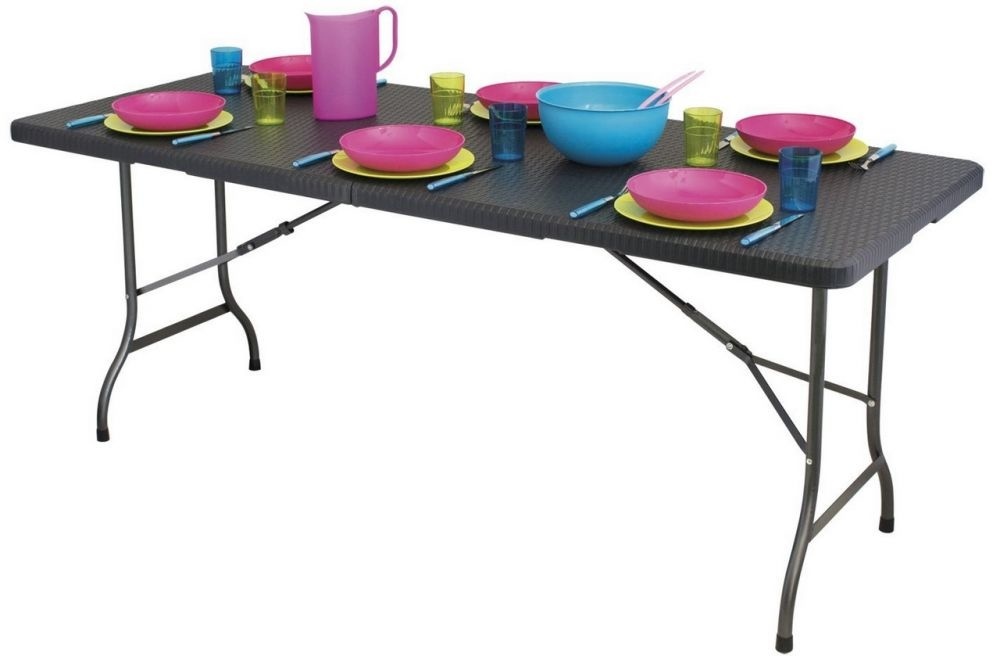 Campingtafel - Klaptafel - 180x75x72 cm - bruin
