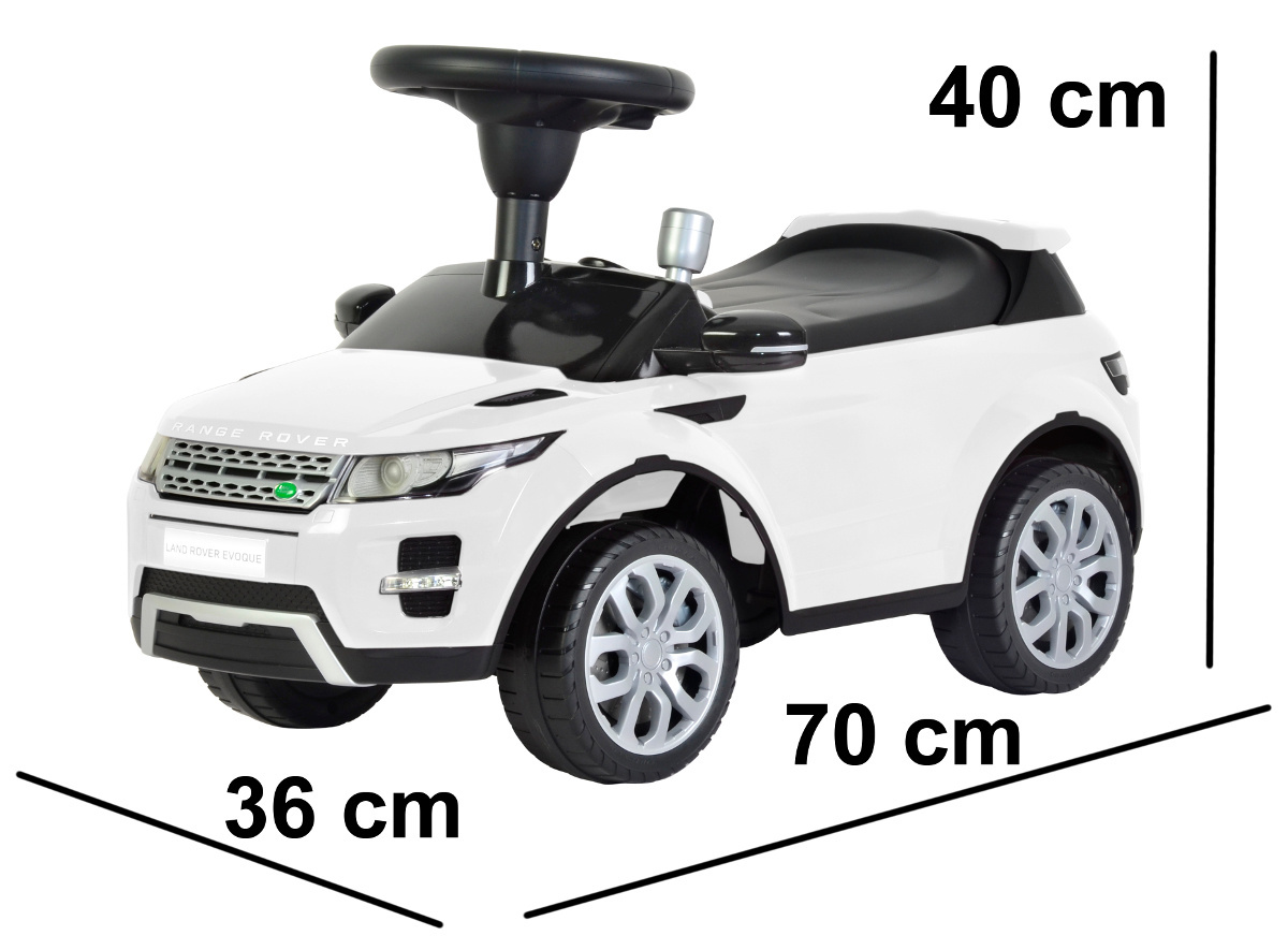 Loopauto - Land Rover - 67 x 29 x 37 cm - wit