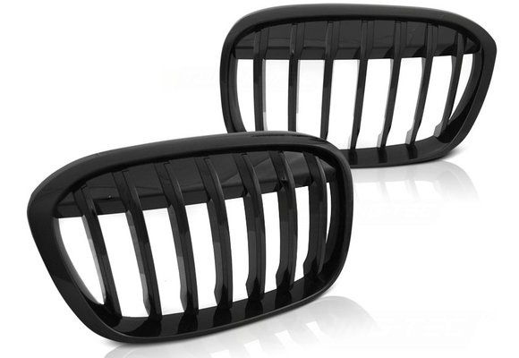 Grill geschikt voor BMW X1 F48 15- GLANZEND ZWART