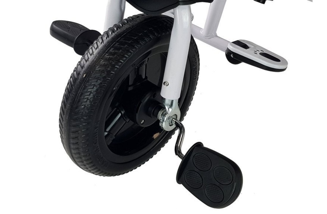 Driewieler kinderfiets en kinderwagen - met zonnevizier - zwart