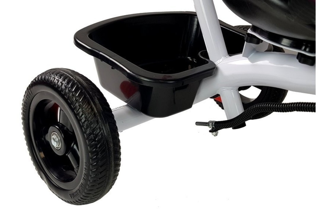 Driewieler kinderfiets en kinderwagen - met zonnevizier - zwart