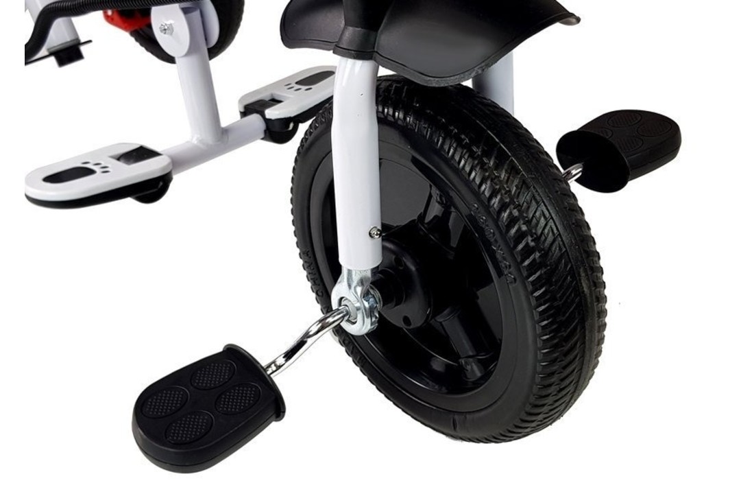 Driewieler kinderfiets en kinderwagen - met zonnevizier - zwart