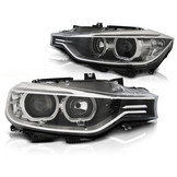 Koplampen dagrijlicht geschikt voor BMW F30/F31 10 11 - 05 15 ANGEL EYES LED ZWART