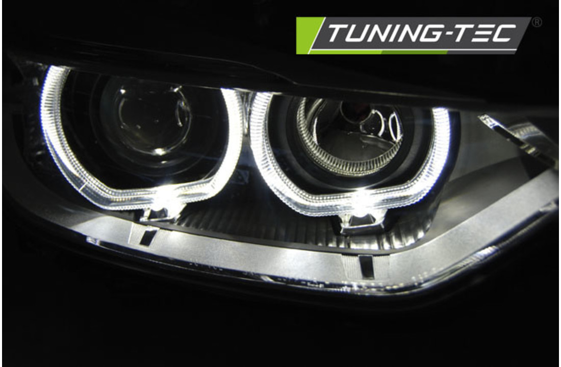 Koplampen dagrijlicht geschikt voor BMW F30/F31 10 11 - 05 15 ANGEL EYES LED ZWART
