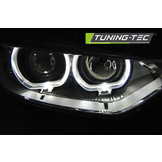 Koplampen dagrijlicht geschikt voor BMW F30/F31 10 11 - 05 15 ANGEL EYES LED ZWART