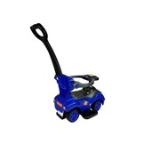 Loopauto - met duwstang - 60x40x85 cm - blauw - tot 50 kg