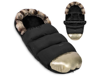 Voetenzak kinderwagen - Buggy - waterdicht - zwart - goud