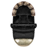 Voetenzak kinderwagen - Buggy - waterdicht - zwart - goud