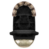 Voetenzak kinderwagen - Buggy - waterdicht - zwart - goud