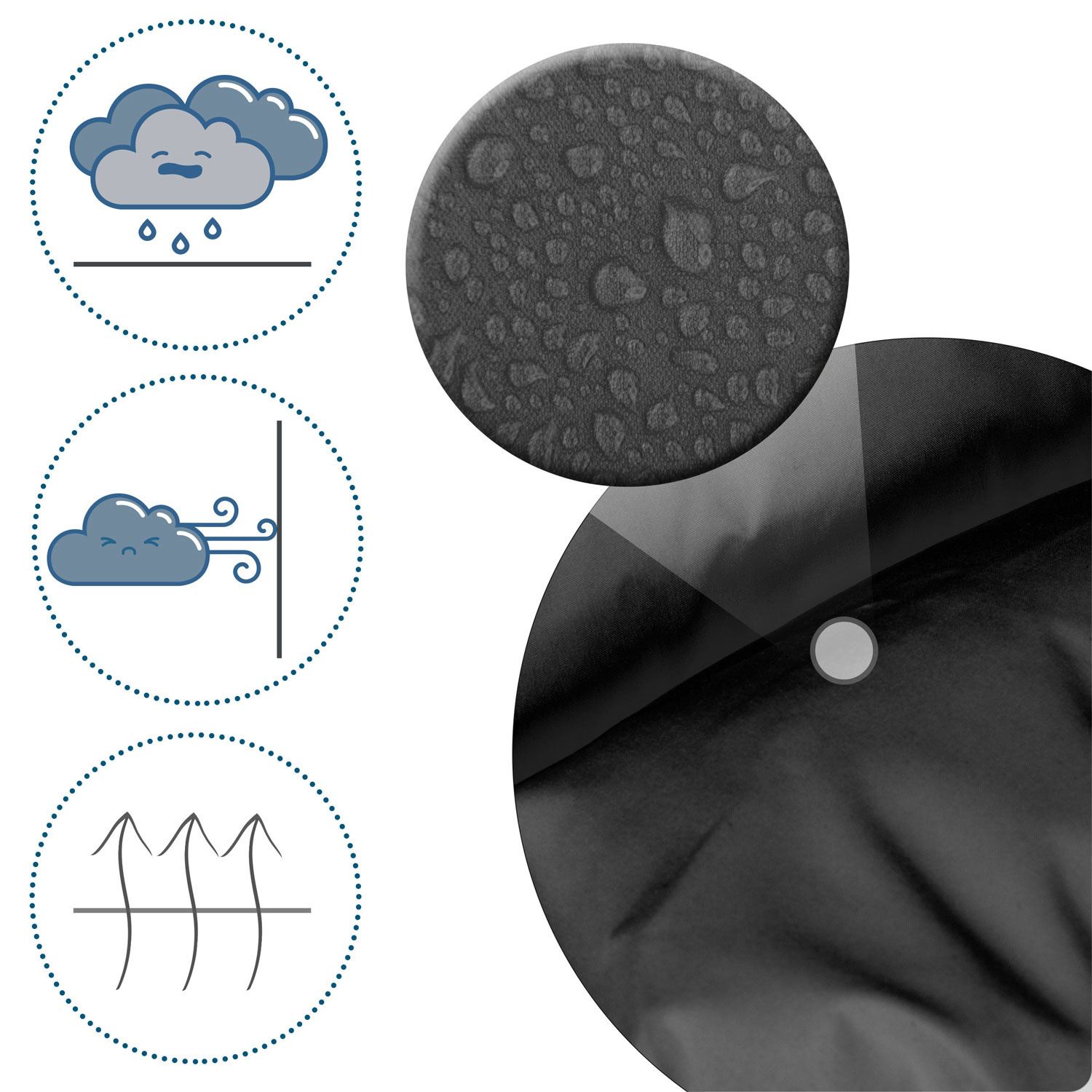 Voetenzak kinderwagen - Buggy - waterdicht - zwart - goud