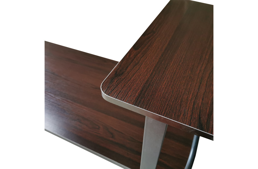 Bureau - met planken - 120x50x125 cm - bruin-grijs