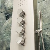 Douchepaneel RVS - met Regendouche - massage - hydrojets - waterval - LED