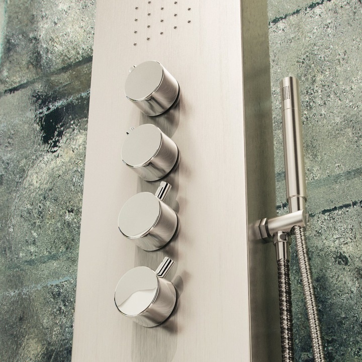 Douchepaneel RVS - met Regendouche - massage - hydrojets - waterval - LED