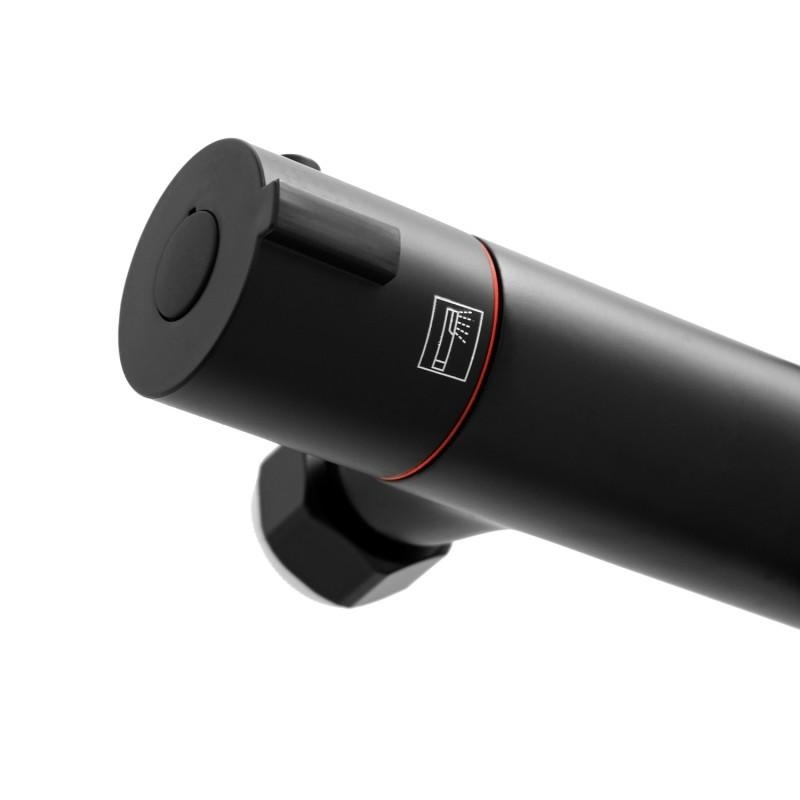 Zwarte doucheset - ø 25 cm - thermostaatkraan & handdouche