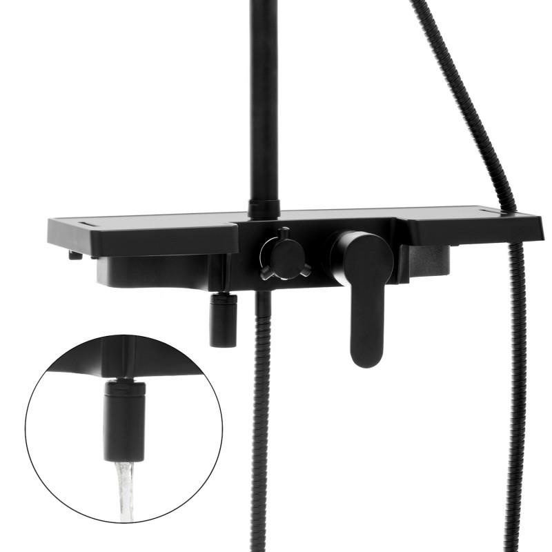 Doucheset - met Regendouche 25 cm - Vierkant - Zwart